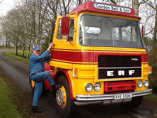 In 1958, Gordon decided to go out on his own and purchased his first truck, a V8 Ford petrol engine, initially supplying sand, gravel and agricultural lime to local farmers.)