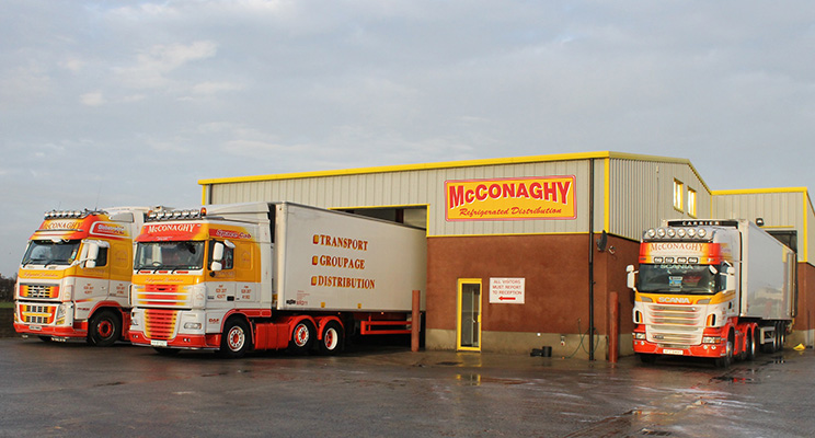 McConaghy Refrigerated Distribution Limited’s impressive fleet of trucks consists of mainly Scania and Volvos in addition to one DAF.)