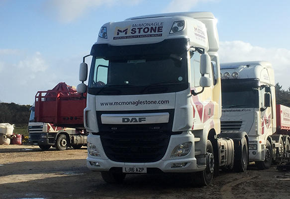 The McMonagle fleet also consists of a pair of DAF CF430s, two Iveco Stralis and one Hino.)
