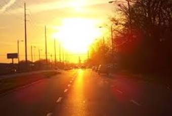 Sun glare)